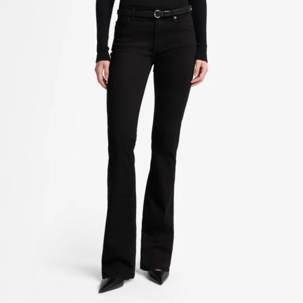 7 For All Mankind Black Flare Jeans